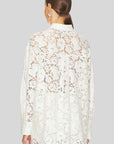 Sans Faff London Lace Oversized Dress Shirt in White