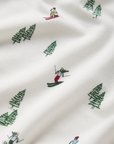 Gisele Printed Long PJ Set in Ski Chalet Ivory/Pine