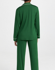 Gisele Long PJ Set in Pine/Ivory
