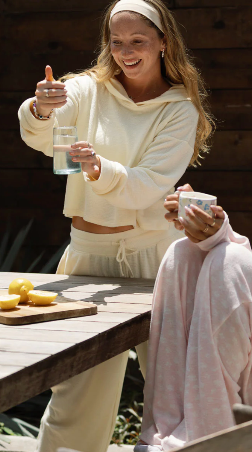 Lily Lounge Top and Pants Set in Banana