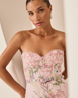 Long Dress Danny in Pink Botanic