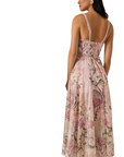 Iraso Long Dress in Pink Botanic