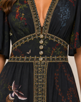 Shaped Waistband Dress in Palace Zoology
