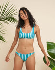 Scoop Bikini Reversible Set in Oasis Aqua