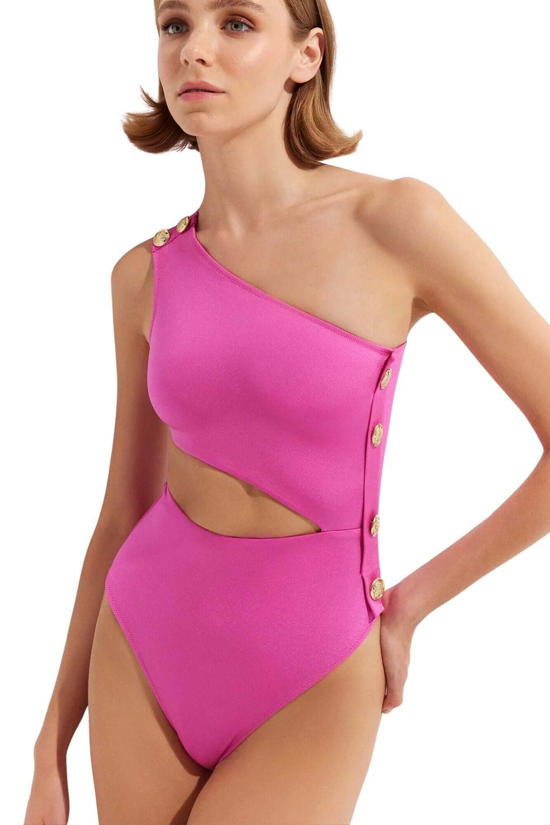 Rhea One Piece in Hot Pink