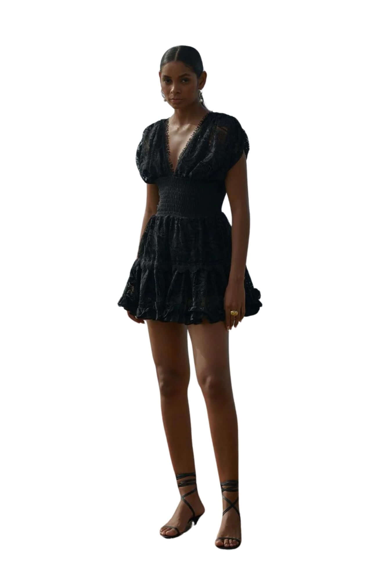 Alicia Lace Dress in Black