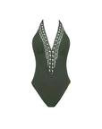 Ajourage Couture Non Wire Swimsuit Plunging Neckline in Eclat Aventure