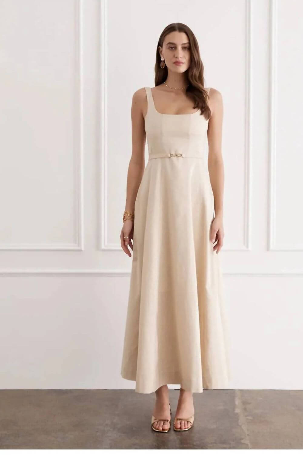 Aqua Blu Claudette Maxi Dress in Illuminee