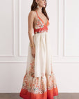 Aqua Blu Claudia Maxi Dress in Bouquet