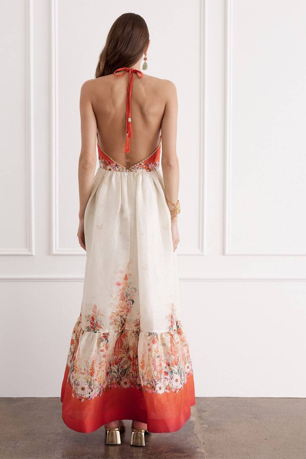Aqua Blu Claudia Maxi Dress in Bouquet