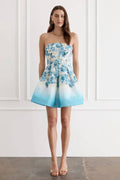 Aqua Blu Indie Mini Dress in Dauphine