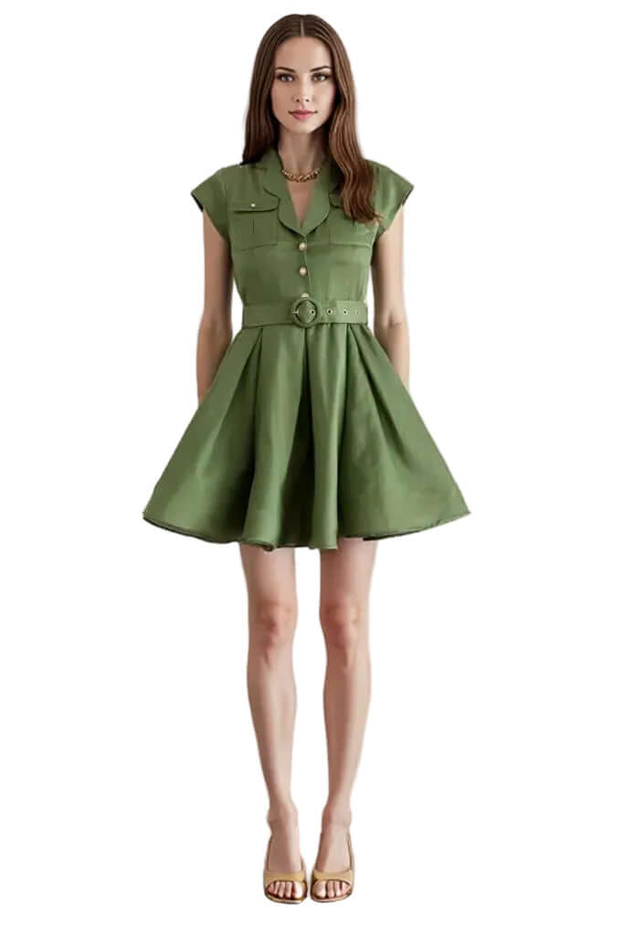 Aqua Blu Juliette Mini Dress in Green