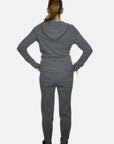 Arlotta Racer Stripe Hoodie and Ribbed Racer Stripe Sweatpants in Charcoal/Seafoam Stripe