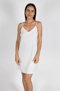 Aspen Dream Cannes Pinstripe Chemise in Off White