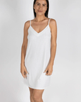 Aspen Dream Cannes Pinstripe Chemise in Off White