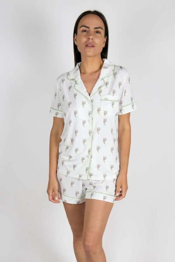 Aspen Dream Jolene Artichoke Print Short PJ Set