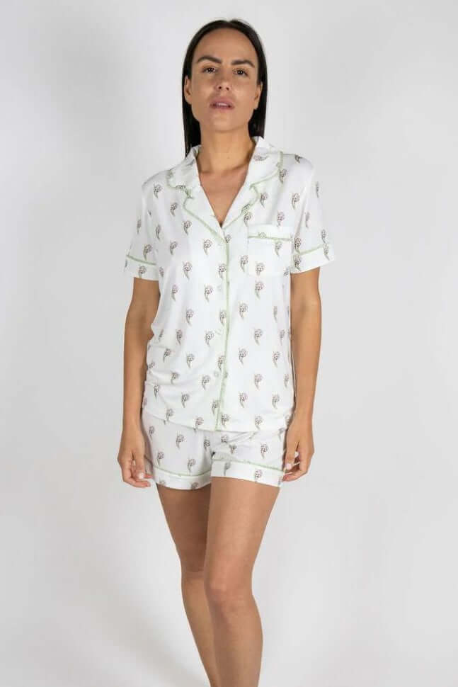Aspen Dream Jolene Pineapple Print Short PJ Set