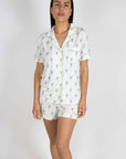 Aspen Dream Jolene Pineapple Print Short PJ Set