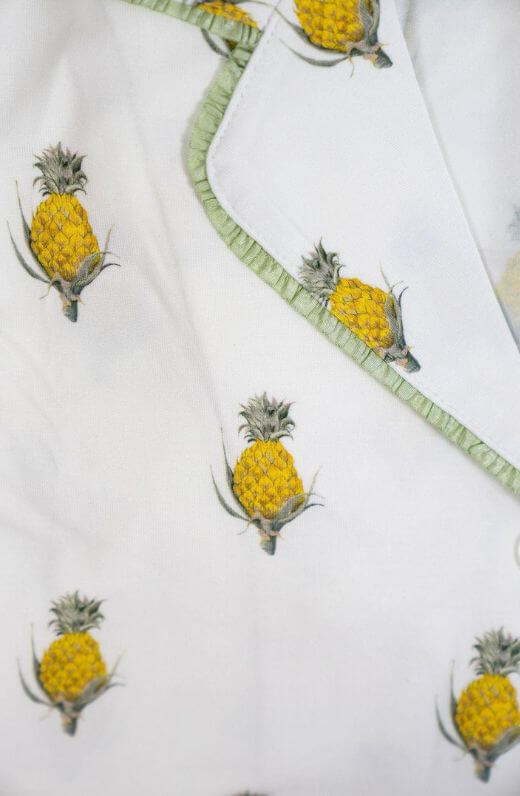 Aspen Dream Pineapple Print Cropped Pajama Set