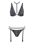 Aubade Animal Soul Lingerie Set in Black Python