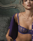 Aubade Hidden Treasure Underwired Half Cup Bra in Iris Bloom