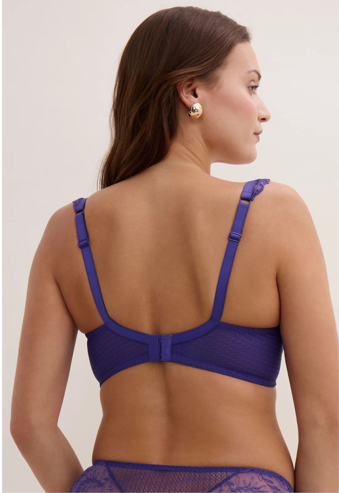 Aubade Hidden Treasure Underwired Half Cup Bra in Iris Bloom