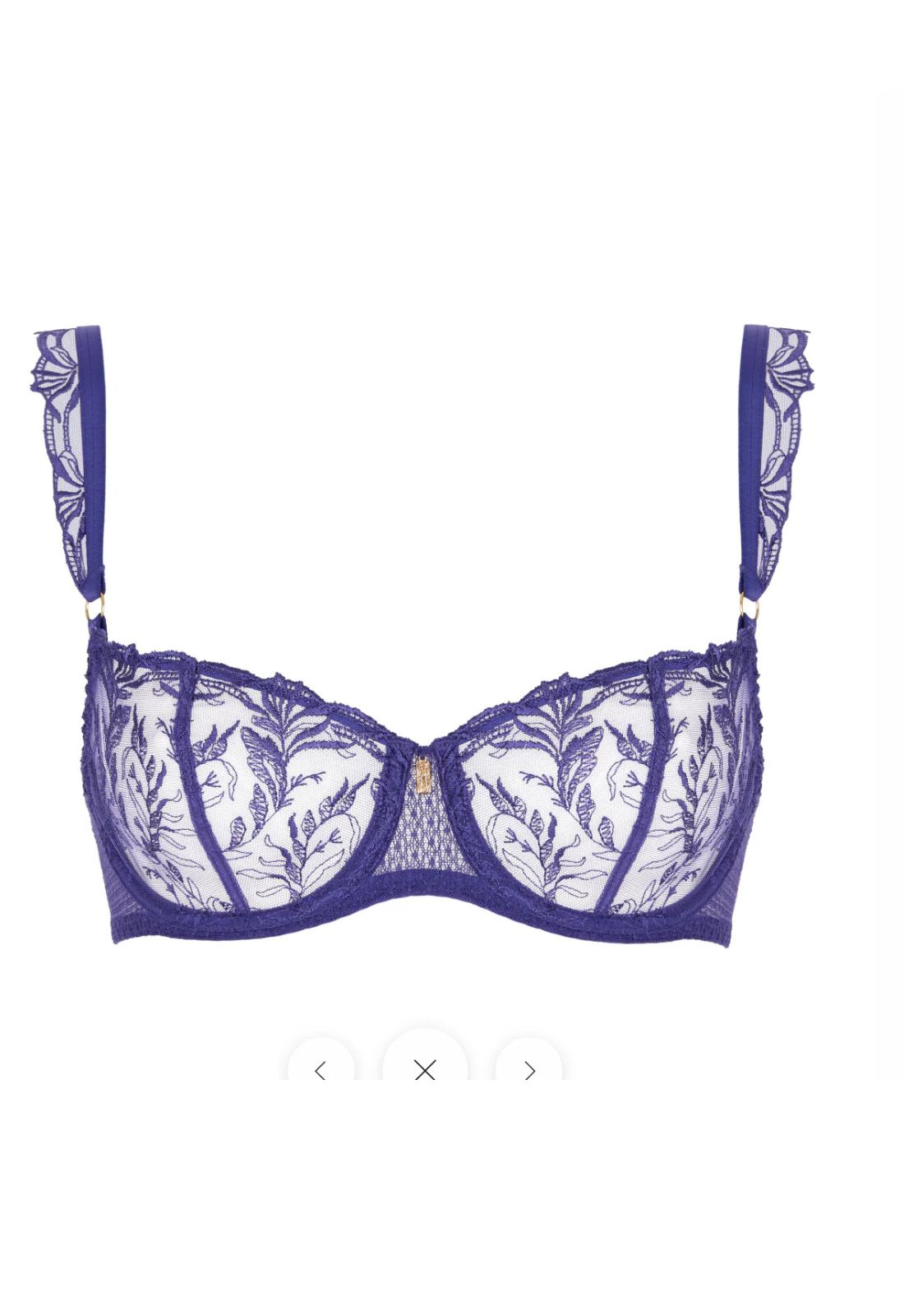 Aubade Hidden Treasure Underwired Half Cup Bra in Iris Bloom