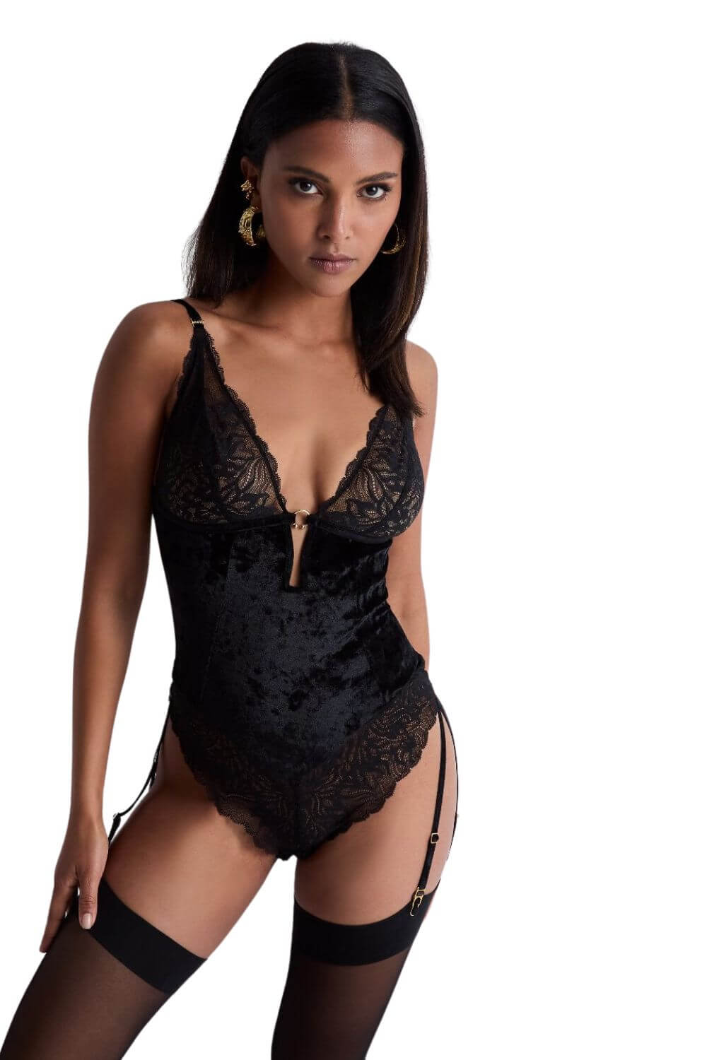 Aubade The Night Before Bodysuit in Black