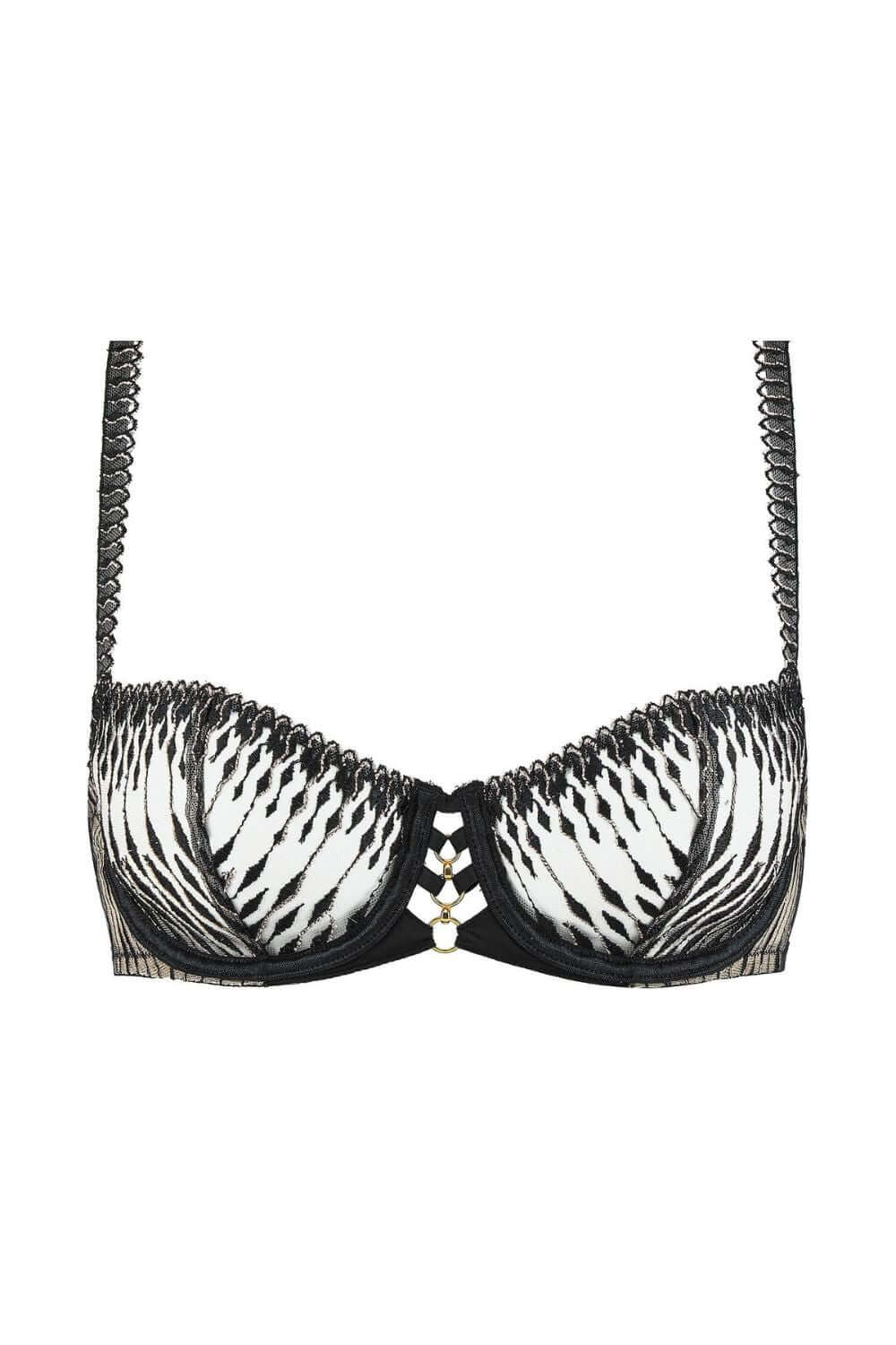 Aubade Voodoo Kiss Half Cup Bra in Millenium Black