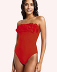 Tess Bandeau One Piece in Cherry