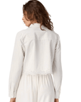 Cami NYC Callum Button Down in White Pinstripe