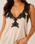 Cami NYC Lauren Camisole in Oat detail view