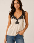 Cami NYC Lauren Camisole in Oat front view