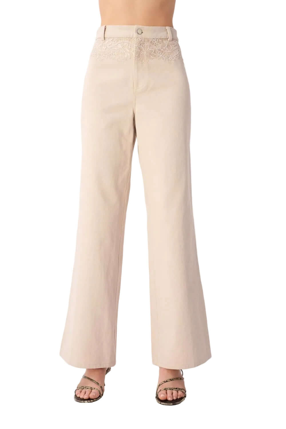 Cami NYC Natali Bull Denim Pant in Oat