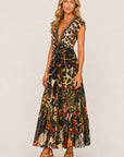 Camilla Leotigra Cap Sleeve Twist Front Dress back view