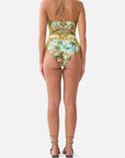 Camilla Halter Neck One-Piece Swimsuit in Wanderlust Empire back view