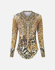 Camilla Long Sleeve Paddle Suit in Leotigra
