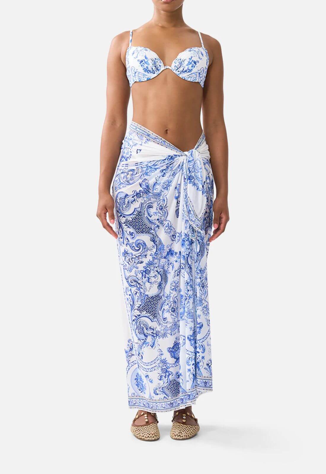 Camilla Multi Wear Long Sarong in Ceramic Panoramic