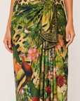 Camilla Multi Wear Long Sarong in Leotigra detail view