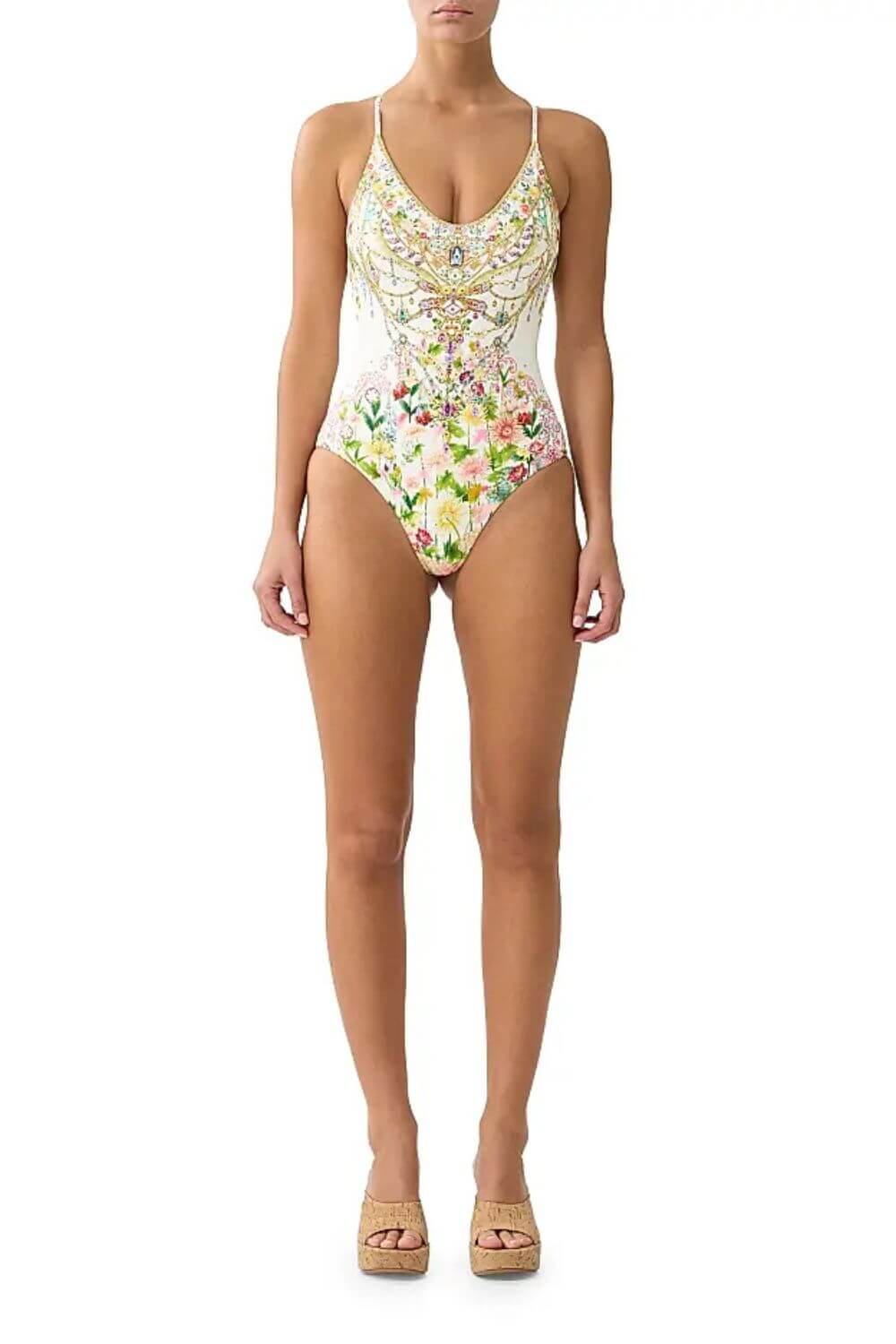 Camilla Scoop Neck One-Piece in The Call of Catalonia