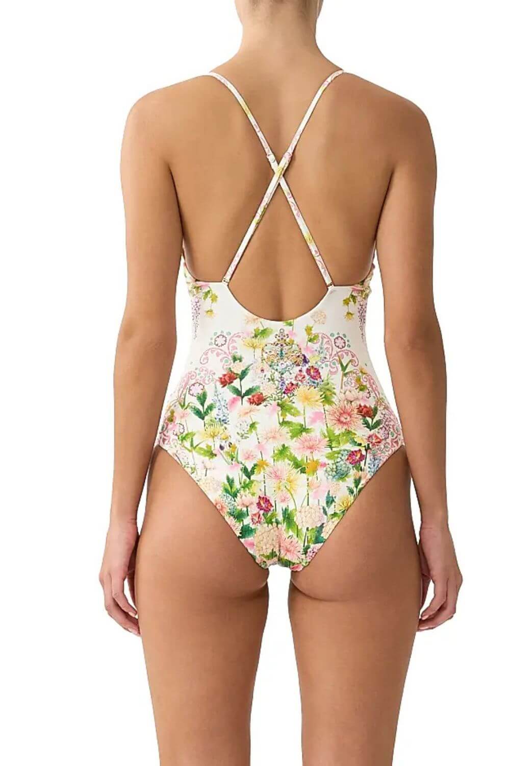 Camilla Scoop Neck One-Piece in The Call of Catalonia