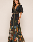 Camilla Shaped Waistband Dress in Palace Zoology angle view