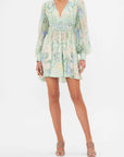 Camilla Short Dress with Blouson Sleeves
