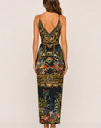 Camilla Strappy Dress with Twist Front in Palace Zoology back view