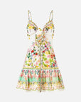 Camilla Tie Front Short Dress in The Call of Catalonia