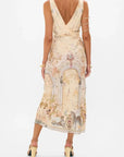 V-Neck Jacquard Slip Dress in Adorned in Antiquity