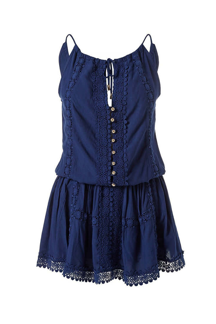 Melissa Odabash Chelsea Cover Up in Navy Color: Navy Size: XS, S, M, L at Petticoat Lane  Greenwich, CT