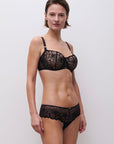 Chantelle Lace Unlined Plunge Bra in Black