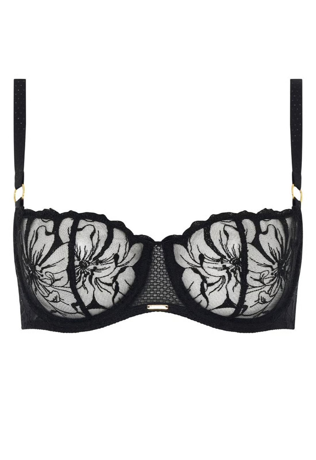 Chantelle Lace Unlined Plunge Bra in Black