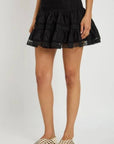 Charo Ruiz Hortens Short Skirt in Black
